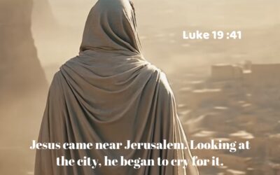 His tears flowed for those who were missing the very essence of peace He longed to offer them.